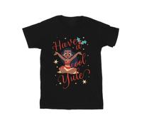 Moana Girl's Have A Cool Yule Cotton T-Shirt in Black | Size: 9 Years Moana Black 9 Years