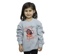 Moana Girl's Have A Cool Yule Sweatshirt in Grey | Size: 9 Years Moana Grey 9 Years