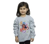 Moana Girl's Ho Ho Ho Sweatshirt in Grey | Size: 3-4 Years Moana Grey 3-4 Years