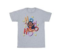 Moana Girl's Ho Ho Ho T-Shirt in Grey | Size: 7-8 Years Moana Grey 7-8 Years