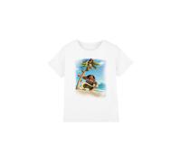 Moana Girl's Poster T-Shirt White | Size: 7-8 Years Moana White 7-8 Years