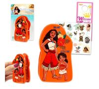 Moana Hair Claw Clip Set - Accessories Bundle with Moana Claw Clip for Girls Plus Stickers, More | Disney Hair Accessories for Women, Girls, Kids