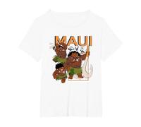 Moana Maui Homage T-Shirt, Women's Plus, White, 6X