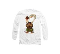 Moana Maui Moana Stacked Long Sleeve T-Shirt, White Disney White L