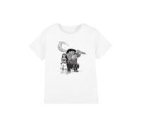 Moana Maui Sketch Girls T Shirt, White, 5-6 Years