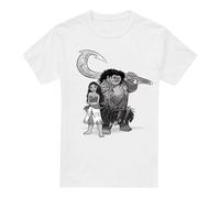 Moana Maui Sketch T-Shirt White | Size: 2XL Moana White 2XL