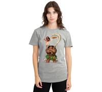 Moana Maui Stacked Ladies T Shirt, Athletic Heather, Small