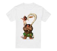 Moana Maui Stacked T-Shirt White | Size: 2XL Moana White 2XL