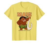 Moana Maui With Boat Snack T-Shirt, Youth, Lemon Yellow, 3T