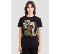 Moana Maui You're Welcome T-Shirt, Black Disney Black M