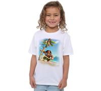 Moana Poster Girls T Shirt, White, 9-10 Years