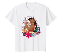 Moana Pua HEI HEI Love T-Shirt, Youth, White, X-Small