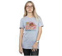 Moana Read The Sea Cotton Boyfriend T-Shirt Disney Grey M