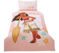 Moana Reversible Duvet Cover Set Pink/white (Single)