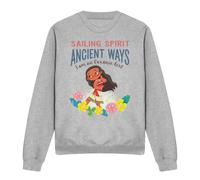 Moana Sailing Spirit Sweatshirt Light Grey | Size: XL Moana Light Grey XL