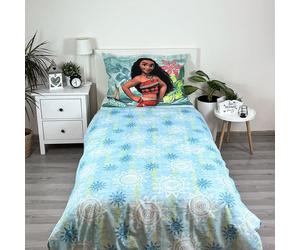 Moana Single Quilt Cover Set 100% Cotton 2-in-1 EU Size Disney Official Merch