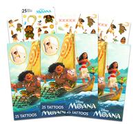 Moana Temporary Tattoos for Kids - Moana Party Favors Bundle with 75 Assorted Moana Temporary Tattoos Plus Stickers | Moana Party Supplies