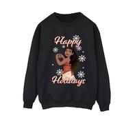 Moana Women's Happy Holidays Sweatshirt in Black | Size: Small Moana Black S