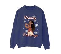 Moana Women's Happy Holidays Sweatshirt in Navy | Size: 2XL Moana Navy 2XL
