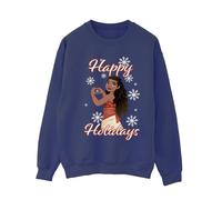 Moana Women's Happy Holidays Sweatshirt in Navy | Size: XL Moana Navy XL