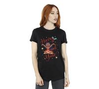 Moana Women's Have A Cool Yule Cotton Boyfriend T-Shirt in Black | Size: 5XL Moana Black 5XL