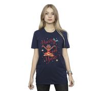 Moana Women's Have A Cool Yule Cotton Boyfriend T-Shirt in Navy | Size: 2XL Moana Navy 2XL