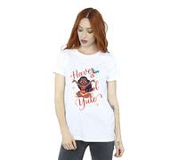 Moana Women's Have A Cool Yule Cotton Boyfriend T-Shirt in White | Size: XL Moana White XL
