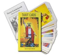 MOANATURA Spanish Tarot Cards Game with Book. Classic Rider Waite Type Tarot Deck. Traditional Tarot Game for Beginners. Ages 216+