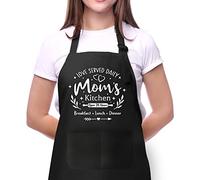 Moanlor Art Apron for Mom - Adjustable Kitchen Cooking Apron With 2 Pockets - Birthday, Mother's Day Gifts for Grandma
