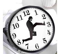 Moanyt Ministry of Silly Walks Clock,Creative Wall Clock Funny Walking Comedian Round Silent Mute Clock Home Office Decoration