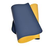moaupr Mouse Pad, Desk Mat Double-sided Large Mouse Mat PU Leather Multifunctional Table Mat Desk Pads Waterproof Mouse Pad for Office, Student Desk Blue+yellow 90x160cm/35.43x62.99in