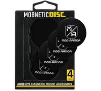 Mob Armor Mounting Discs - Compatible with MobNetic Pro 90 & Mob Magnetic Phone Mount for Car - Adhesive Steel Discs for Magnetic Car Phone Mount Vehicle Accessory - (Black 4-Pack)