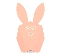 Mob Cutie Clock Connect - Smart and Connected Alarm Clock with Motion Sensor - Portable Nightlight - Pink