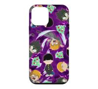 Mob Psycho 100 Repeating Chibi Characters on Purple Anime Case for iPhone 12 mini