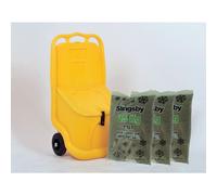 Mobile Salt and Grit Bin Kit Yellow 75L with De-icing Salt 399638