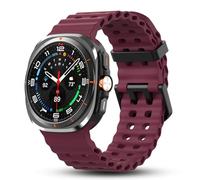 Mobad No-Gap Rugged Silicone Band for Samsung Galaxy Watch Ultra 47mm, Breathable Tactical Sport Strap for Men Women, Durable Waterproof Replacement for Hiking, Training & Outdoor