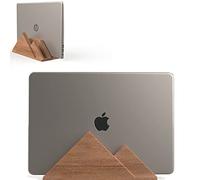 Mobashyr Laptop Stand Closed - Wooden Dual Vertical Laptop Stand - Experience The Ultimate MacBook Pro Vertical Stand - MacBook Vertical Stand