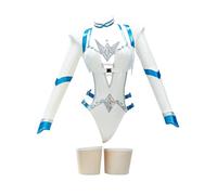 Mobbunny Game Derivative Women Sexy Cosplay Costume Hollowed Out Tied Bodysuit with Jacket Queen Halloween Outfit (M)