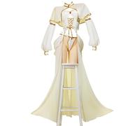 Mobbunny Women Anime Derivative Cosplay Costume Sexy Lingerie Set White Top Skirt and Cape with Panty (1xl2xl)