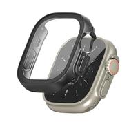 MOBDIK 2 Pack Hard Protective Case with Tempered Glass Screen Protector Compatible with Apple Watch Ultra 2 (2023) / Ultra 49mm, Keep Original, Full Protection, Anti-Scratc, High Definition