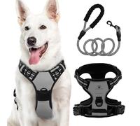 MobDog Dog Harness and Lead Set - No-Pull Harness for Dogs with 5ft Leash - Reflective Vest for Medium, Small, Large Dogs