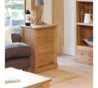Mobel Oak Bedside Cabinet - 3 Drawer