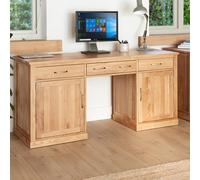 Mobel Oak Office Desk - 2 Door - 3 Drawer