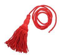 Mobestech 1 Pair Red Braided Bugle Cord Tassel Rope for Wind and Horn Instruments, Handwoven Honor Tassel Accessory for Military Bugle, Suitable for Marching Bands and Ceremonial Use