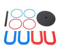 Mobestech 1 Set Horseshoe Game Set Includes Horseshoes And Circle Rings Plastic Ring Toss Game Kids Beach Party Play Toy For Camping Backyard Fun