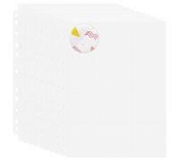 Mobestech 10 Pcs Badge Display Pages with 12 Slots A4 Universal Hole Photo Album Inserts Pin Binder Badge Storage Sleeves Multi-Functional Stamp and Coin Storage Sheets for Office and Home