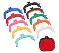 Mobestech 10 Pcs Plastic Purse Handles Coin Purse Clasp Locks for Bag Making Sturdy Lightweight Handbag Closures in Multiple Colors DIY Craft Accessories for Sewing Projects