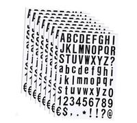 Mobestech 10 Sheets DIY Self-Adhesive Number and Alphabet Stickers for Mailbox Home Office Smooth Surfaces Black PVC Decals for Crafting and Address Labeling
