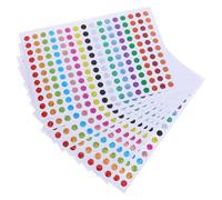 Mobestech 100 Sheets Assorted Colour Laser Shiny Round Dot Stickers Self-Adhesive Coding Labels Easy Removal Flexible Small Circle Markers for Classroom Materials and Party Venues