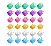 Mobestech 100Pcs Adjustable Reusable Metal Dreadlocks Braiding Cuffs Hair Extension Rings with Crown Shape for Prom and Wedding Accessories